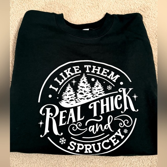 Christmas Green Sweatshirt - Picture 2 of 3